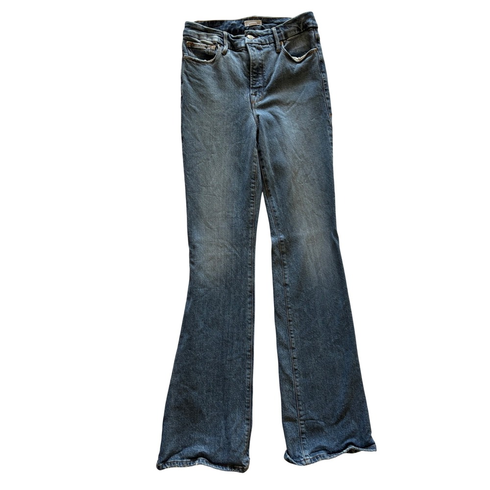 Good American Good Classic Boot Deep V Back Jeans Indigo 4/27 GCLBDV220T
